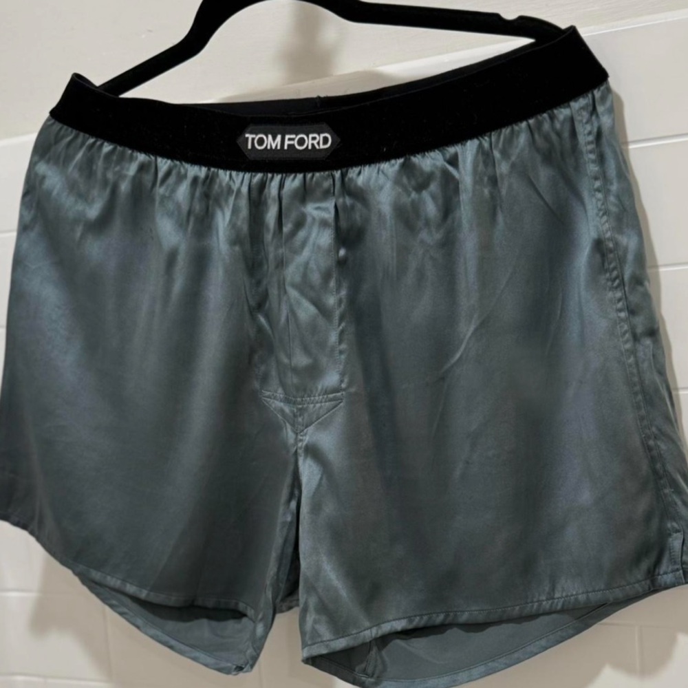 Tom Ford Gray Silk Shorts
